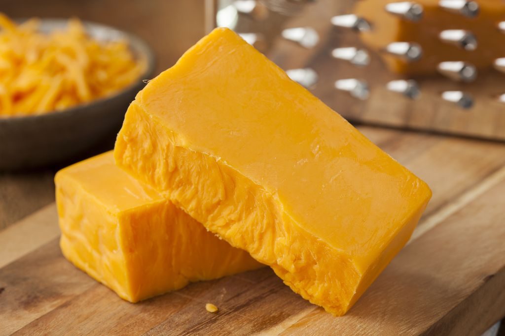 Cheddar cheese orange