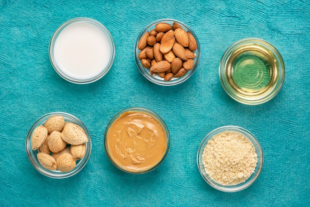 Almonds: butter, milk and oil