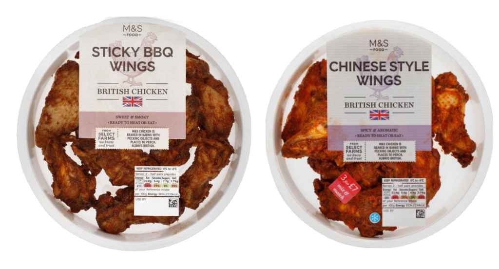 Recall of M&S Sticky BBQ Wings and Chinese Style Wings due to undeclared soya