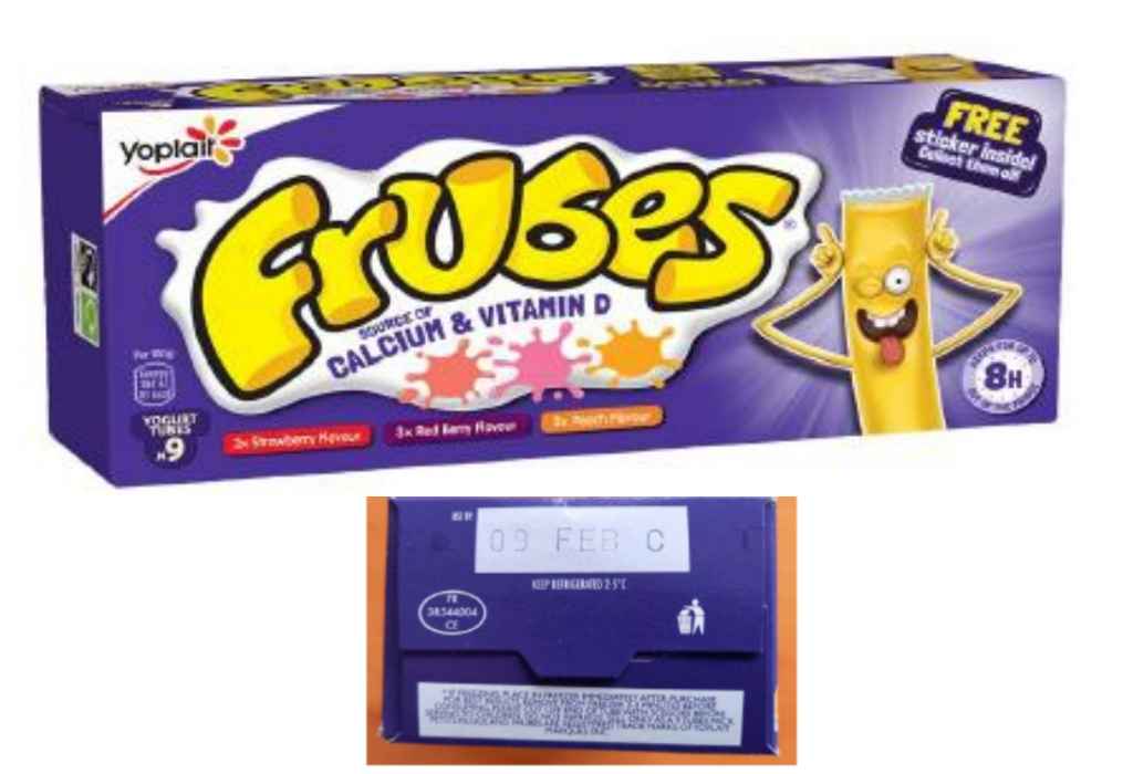 Recall of Yoplait Frubes Variety Pack due to small pieces of metal