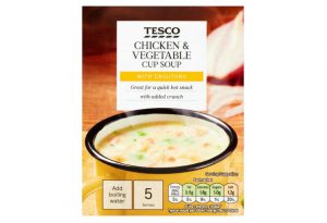 Recall of Tesco Chicken and Vegetable cup soup with croutons due to small pieces of metal