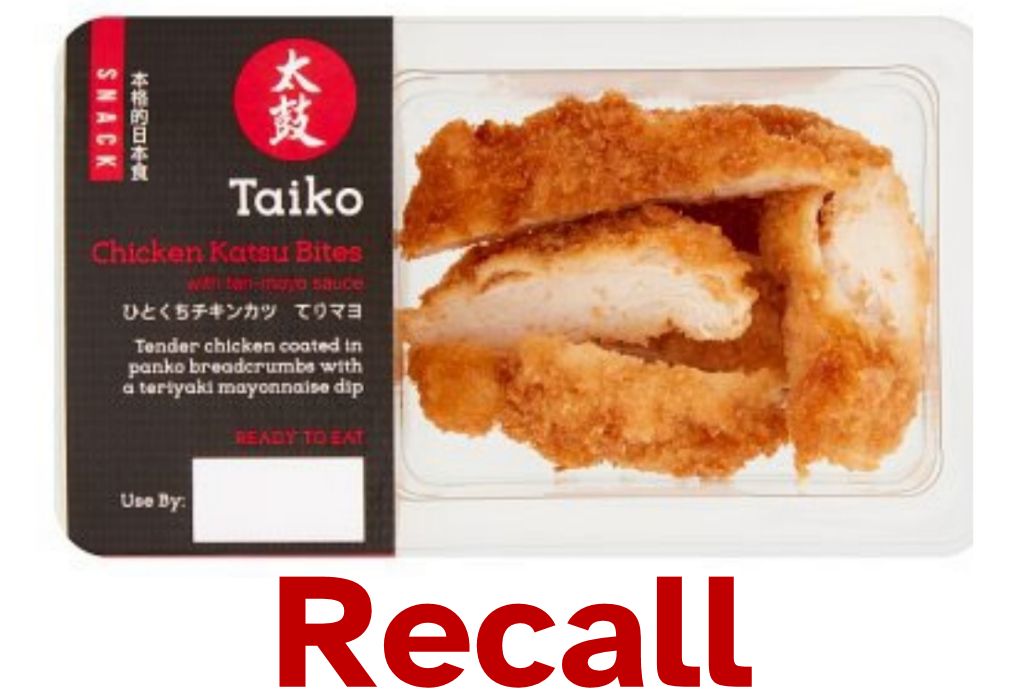 Recall of Taiko Chicken Katsu Bites due to presence of undeclared crustaceans