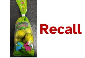 Recall of Happy Easter Egg Hunt bag due to presence of undeclared allergens