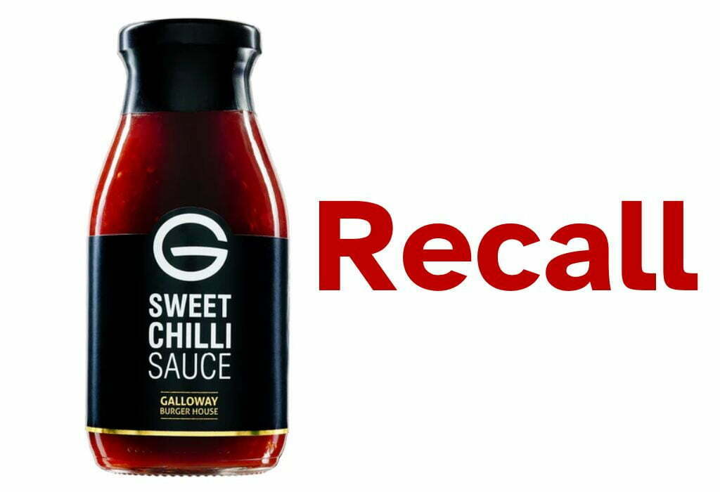 Recall of Galloway Burger House Sweet Chilli Sauce due to presence of listeria monocytogenes