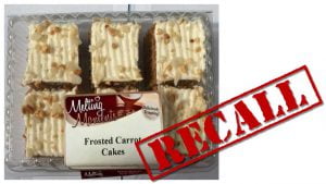Recall of Melting Moments Frosted Carrot Cakes due to presence of undeclared allergens
