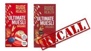 Recall of Rude Health Organic Ultimate Muesli due to presence of undeclared allergens