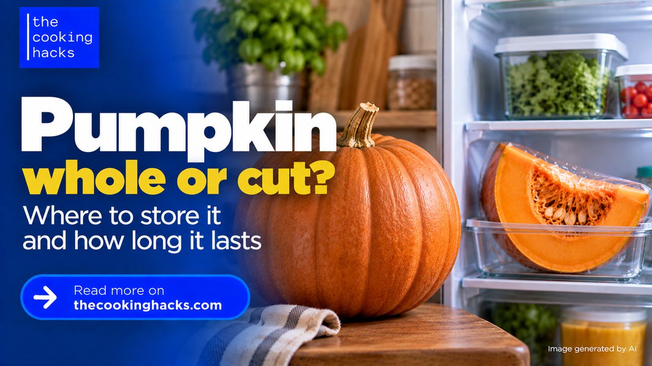 Whole or cut pumpkin and winter squash, where to store it and how long it keeps