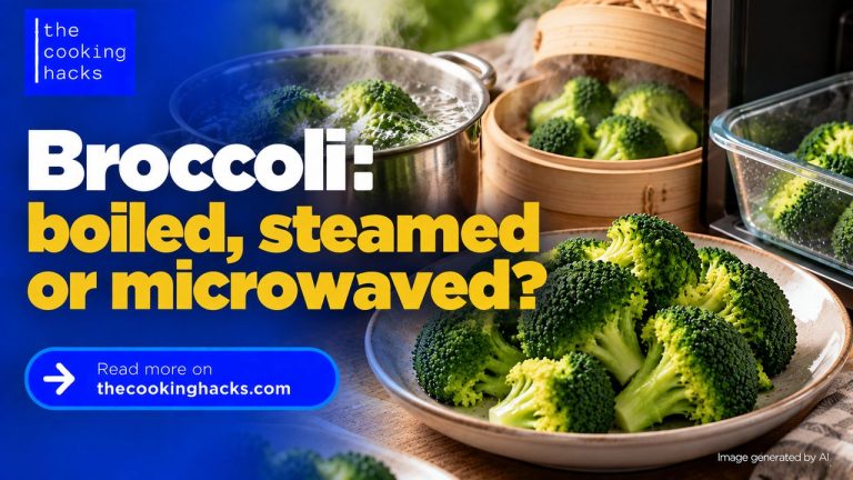 Boiled, steamed or microwaved broccoli: what cooking really changes
