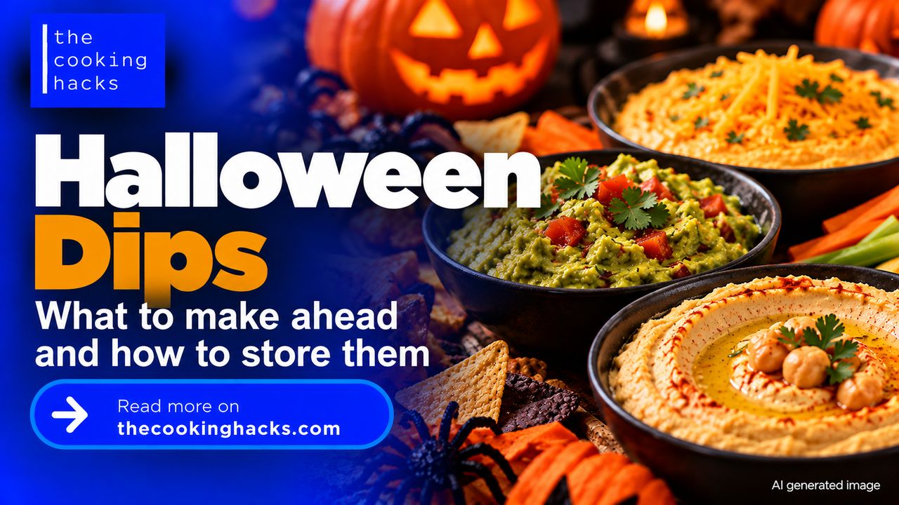 Halloween dips, what to make ahead and how to store them