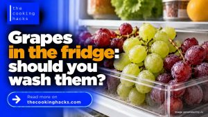 Should you wash grapes before refrigerating them or just before eating?